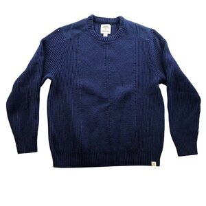 Blake Shelton X Lands End Mens Sweater Large Crewneck Pullover Cozy Knit Blue